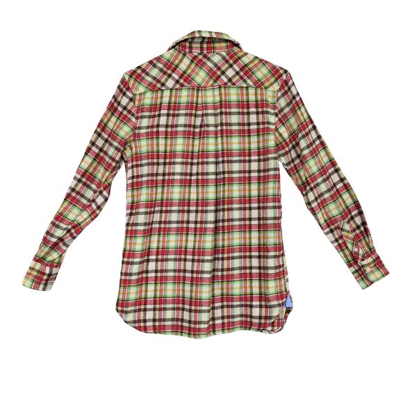 Bogari Italy Men's S Soft Flannel Long Sleeve Button Up Shirt, Cabincore Grunge - Picture 3 of 6